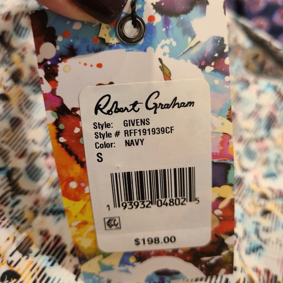 Robert Graham Givens Men's Small Button Down Shirt - Picture 11 of 12